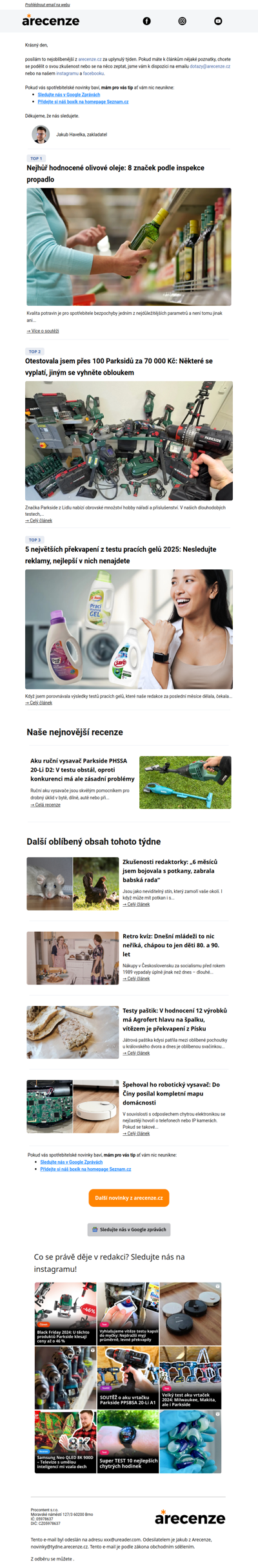 Nejžhavější články za minulý týden