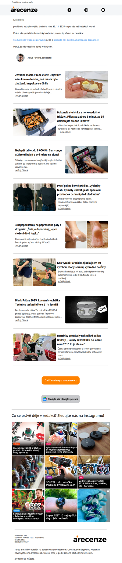 Novinky pro spotřebitele - 10. 11. 2025 - Slevy, testy a další články