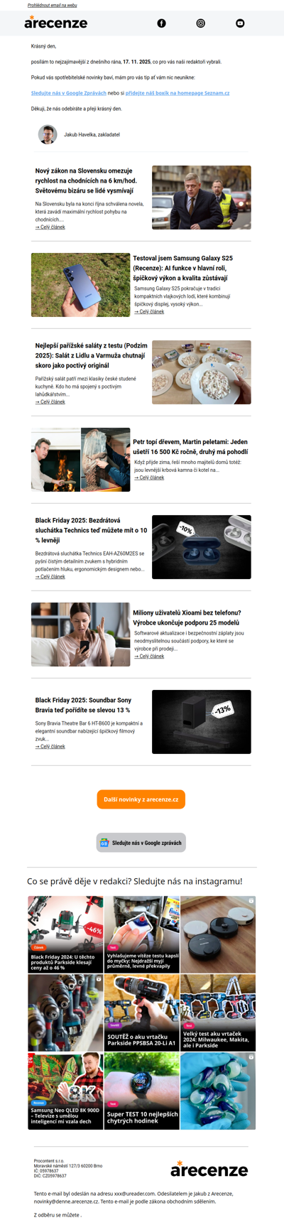 Novinky pro spotřebitele - 17. 11. 2025 - Slevy, testy a další články