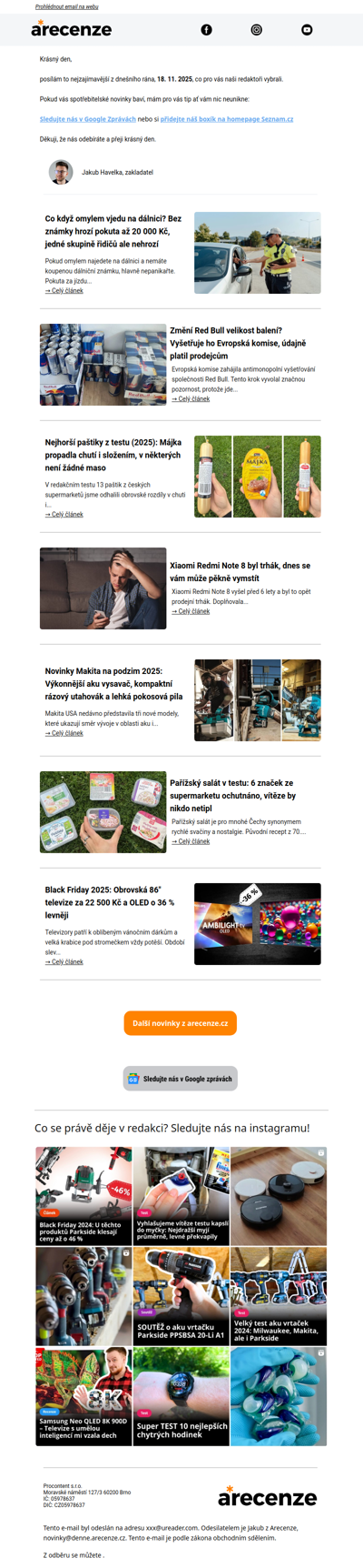 Novinky pro spotřebitele - 18. 11. 2025 - Slevy, testy a další články
