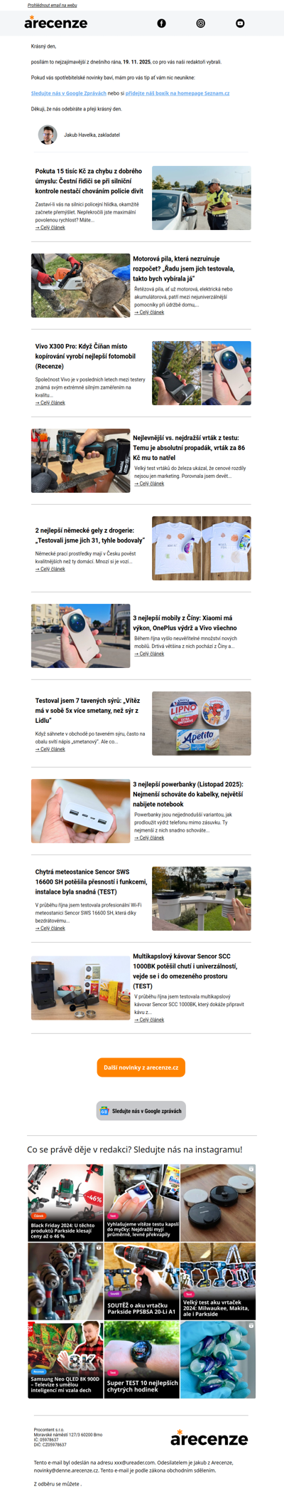 Novinky pro spotřebitele - 19. 11. 2025 - Slevy, testy a další články