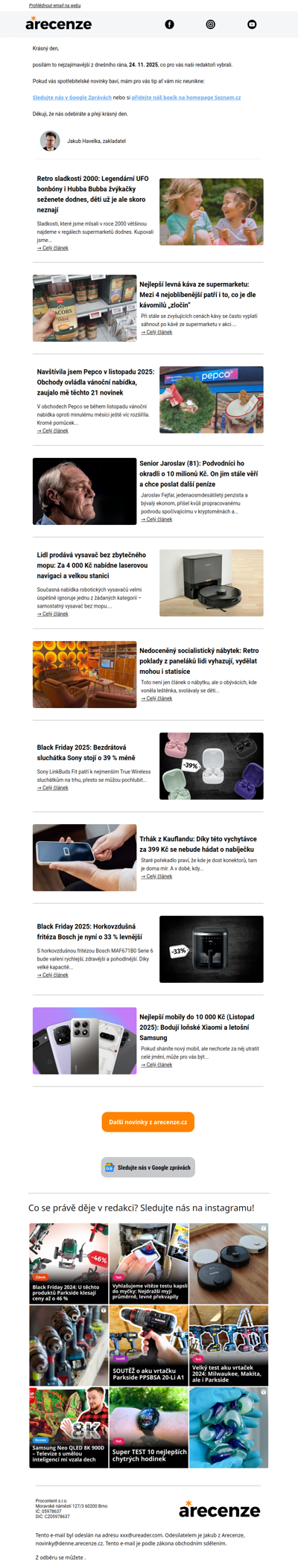 Novinky pro spotřebitele - 24. 11. 2025 - Slevy, testy a další články