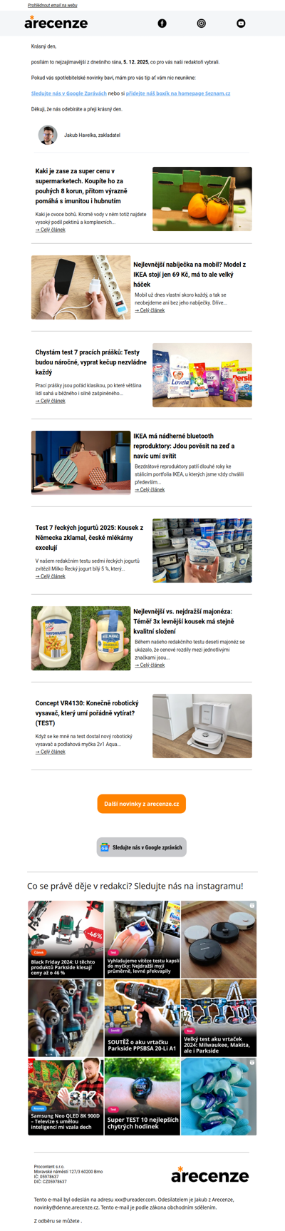 Novinky pro spotřebitele - 5. 12. 2025 - Slevy, testy a další články