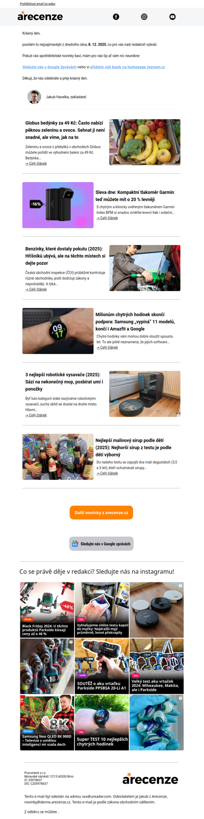 Novinky pro spotřebitele - 8. 12. 2025 - Slevy, testy a další články