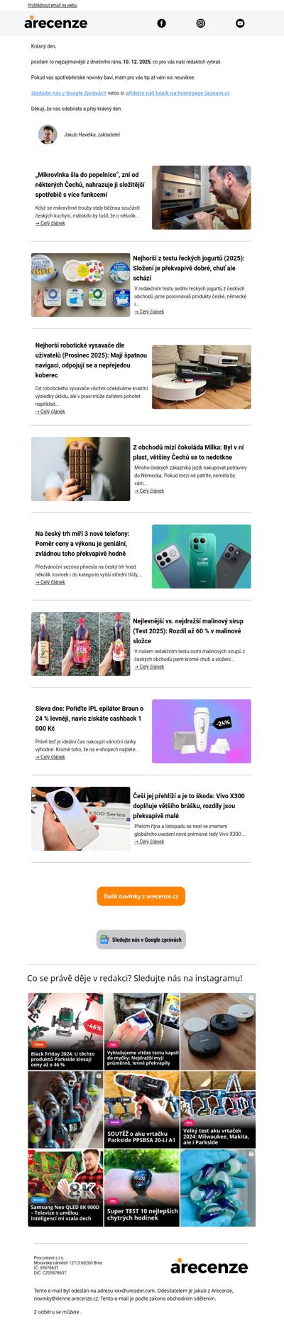 Novinky pro spotřebitele - 10. 12. 2025 - Slevy, testy a další články