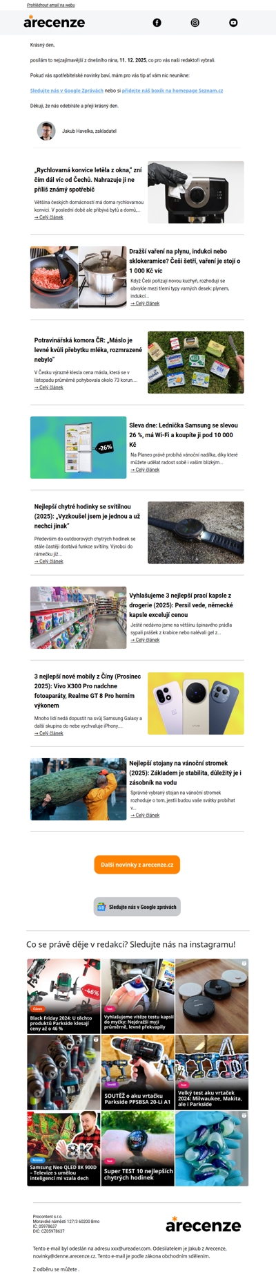 Novinky pro spotřebitele - 11. 12. 2025 - Slevy, testy a další články