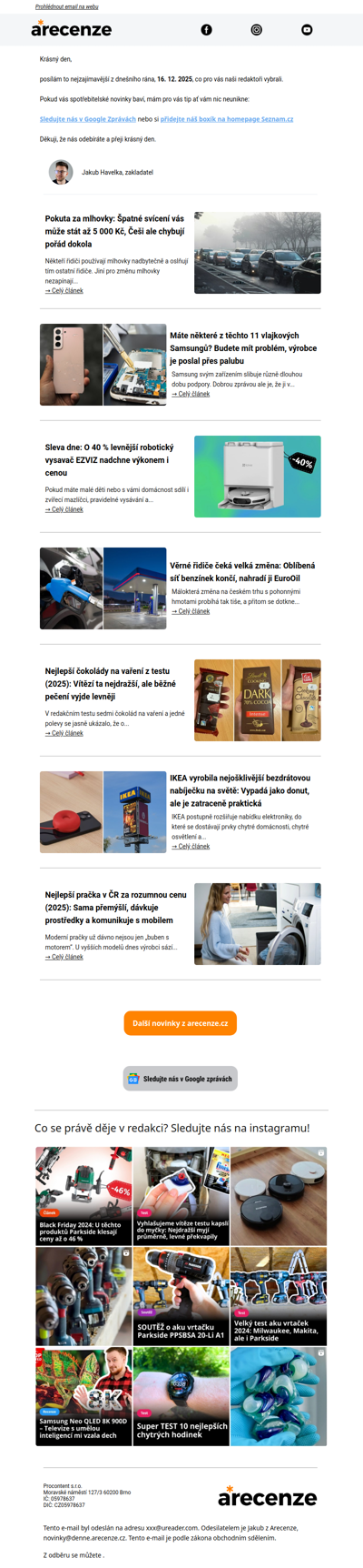 Novinky pro spotřebitele - 16. 12. 2025 - Slevy, testy a další články