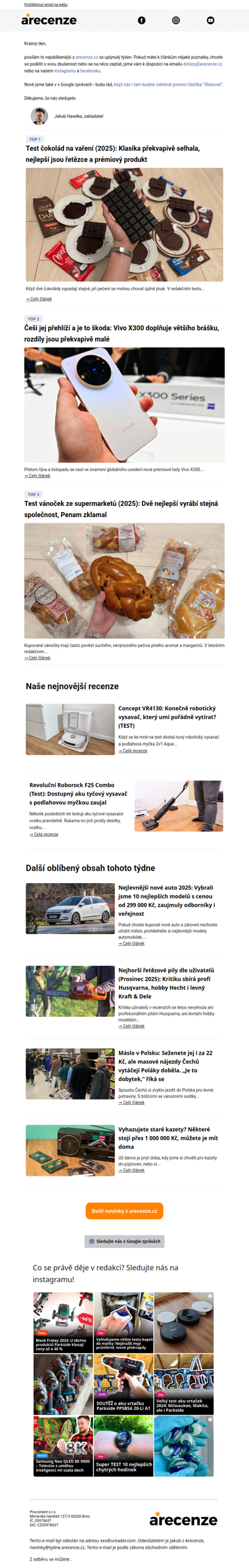 5 nejlepších článků z arecenze.cz za uplynulý týden