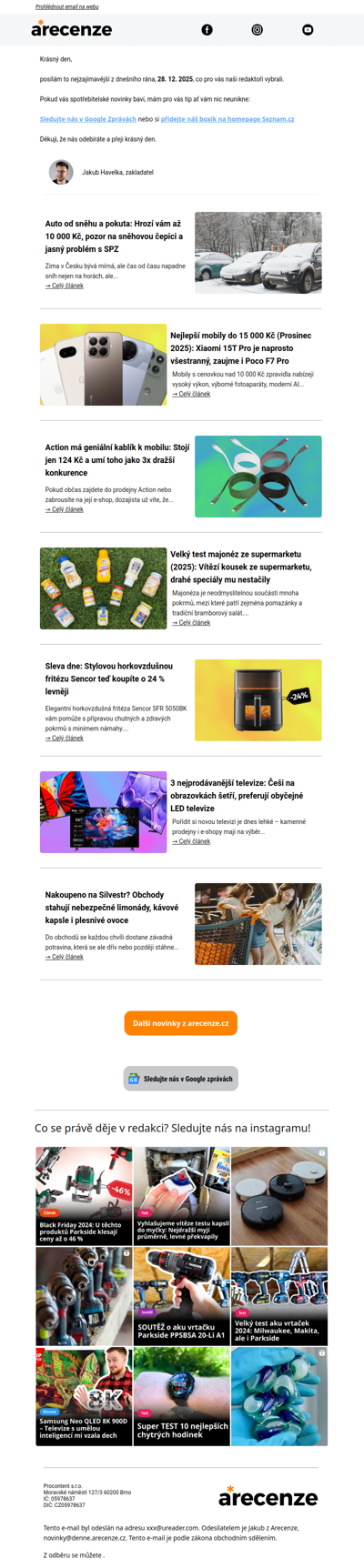 Novinky pro spotřebitele - 28. 12. 2025 - Slevy, testy a další články