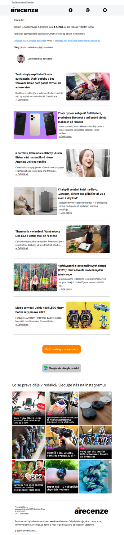 Novinky pro spotřebitele - 4. 1. 2026 - Slevy, testy a další články