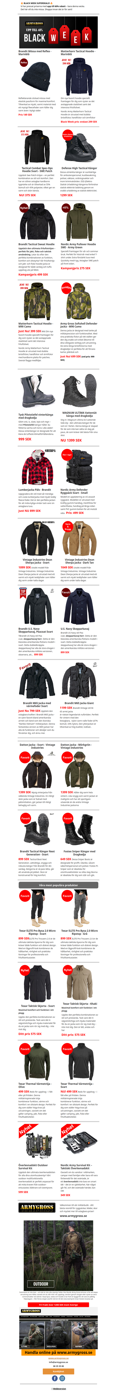 Black Week - upp till 48% rabatt på utvalda produkter.