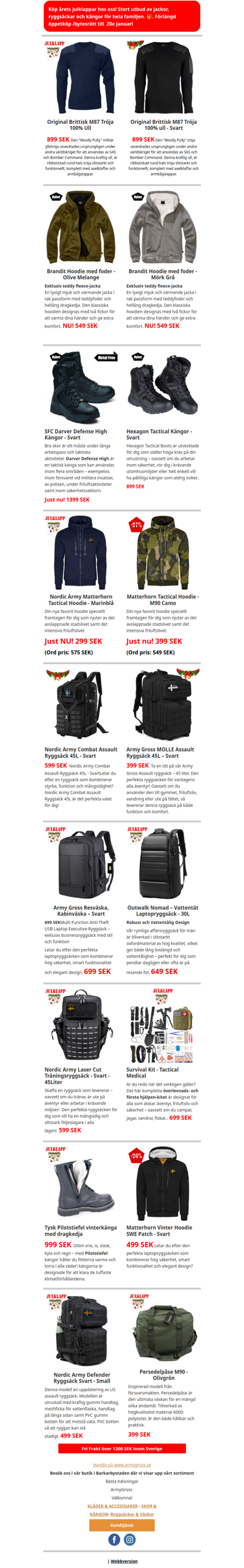 NATO-tröjor från UK - Julklapp till friluftsälskaren  -  Armygross.se