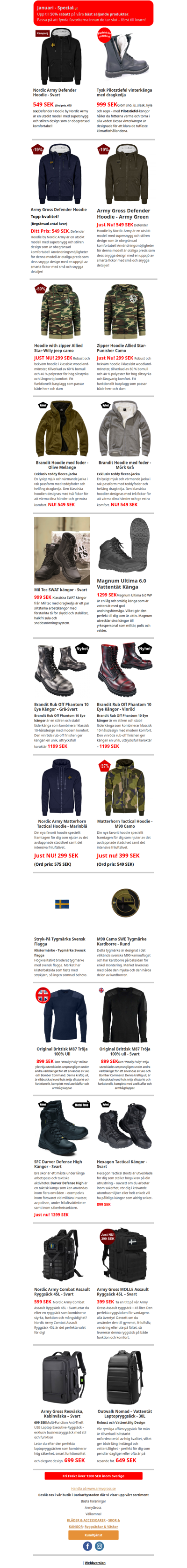 Favoriten är tillbaka – Nordic Army Defender Vinter Hoodie   -  Armygross.se