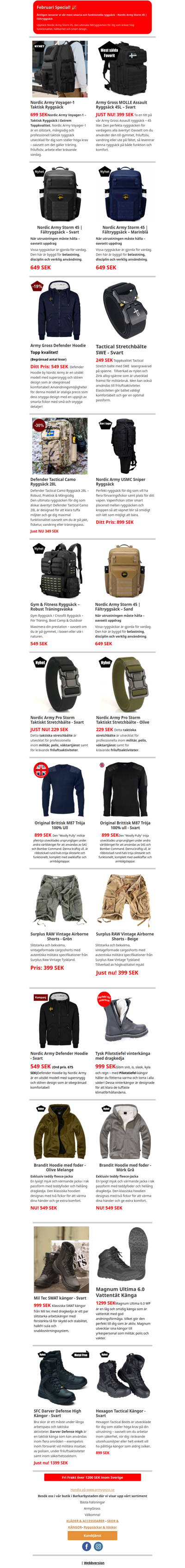 Army Gross Molle ryggsäck åter i lager   -  Armygross.se