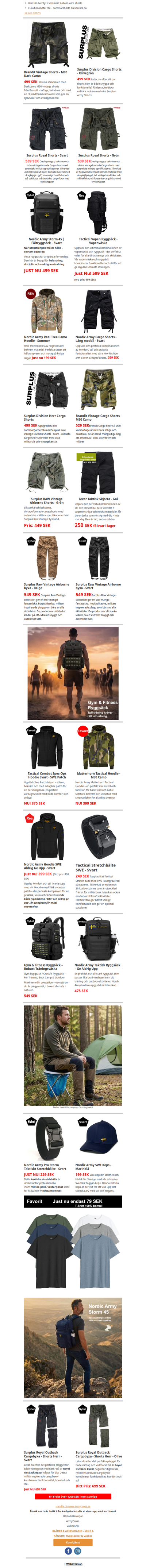 Dags att uppdatera garderoben – shorts redo för sommaren.  -  Armygross.se