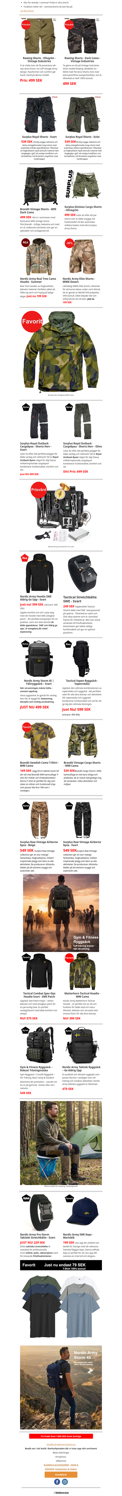 Arméshorts & Friluftsshorts – Vintage Industries & Surplus  -  Armygross.se