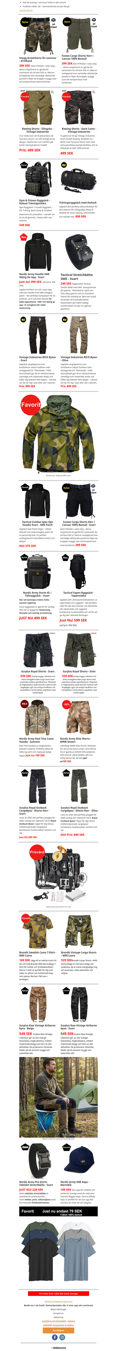 Arméshorts för varje dag i solen - Army Gross🤗