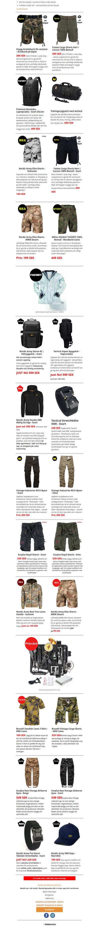 Packa för semestern – upptäck resväskor och sommarshorts  - Army Gross🤗