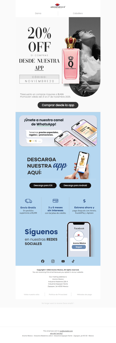 📱20% OFF si compras tus perfumes en nuestra APP 🌟🛍️