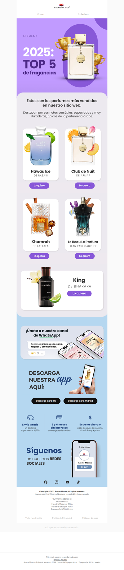 🌟2025: Los perfumes más vendidos en AROME