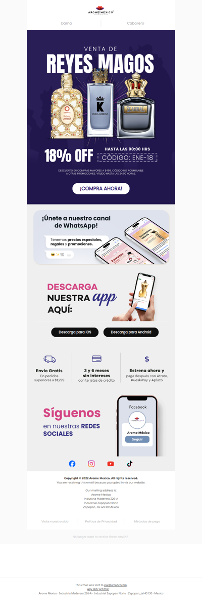 Pst, pst, tenemos una cita hoy a las 8pm: 🌙¡VENTA NOCTURNA! 👌18%OFF🌟