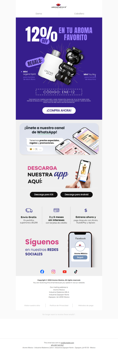 Tu perfume favorito te espera: ¡12 OFF en web! 🌟😉