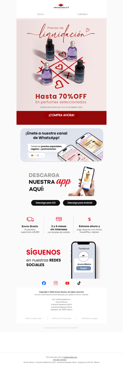 💝 GRAN Liquidación de San Valentín 💕 Hasta 70% OFF a