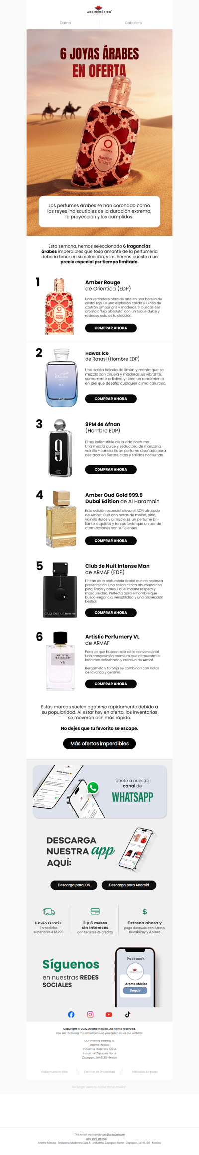 🤩 ¡6 perfumes árabes en oferta especial! 💥