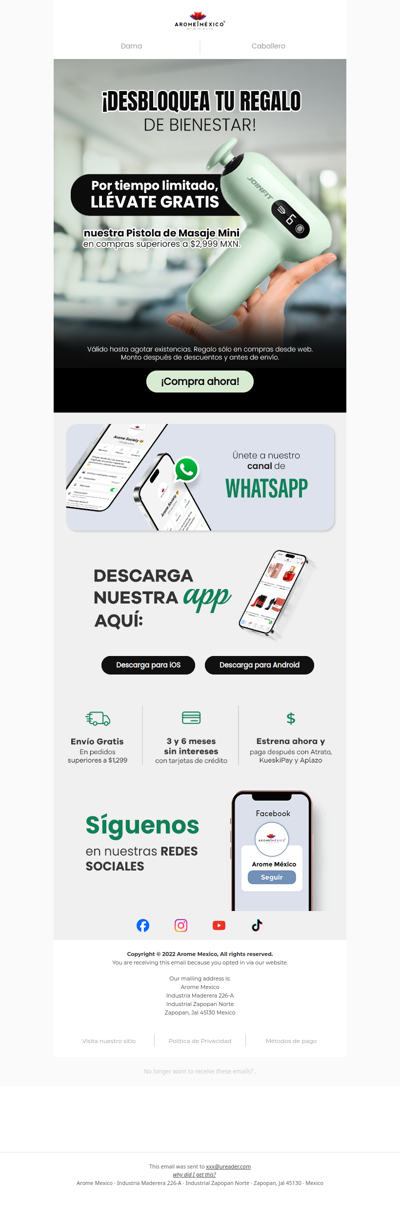 🎁 REGALO SORPRESA 🤩 Llévate gratis un masajeador mini
