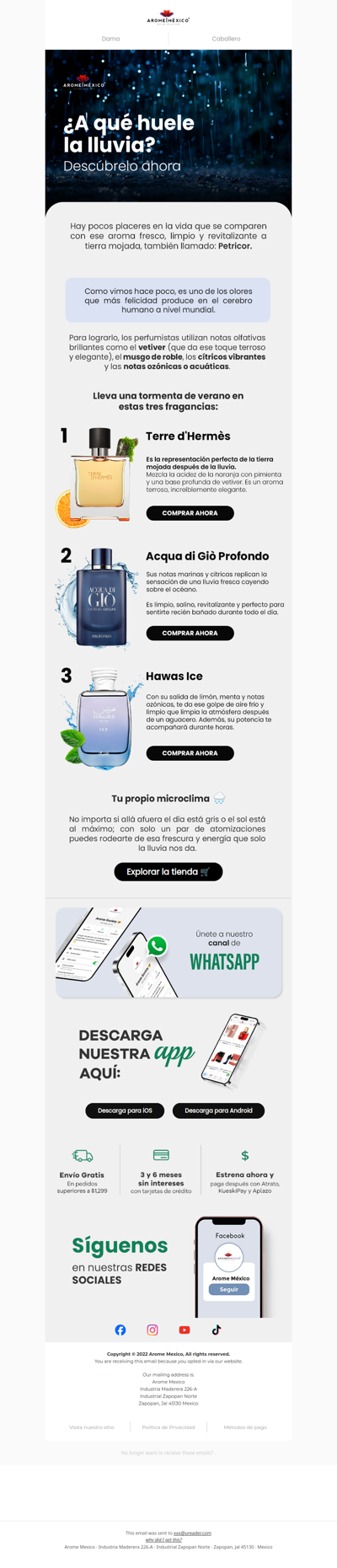 ¿A qué huele la lluvia? 🌧️ Descubre nuestras fragancias más frescas 🤩