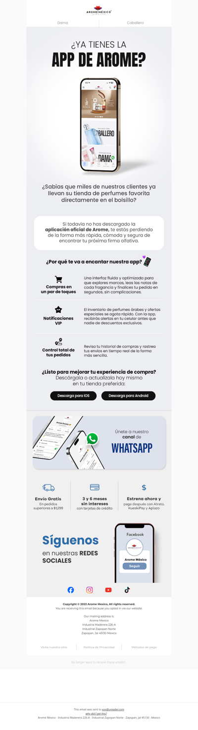 ¿Ya tienes la app de Arome en tu celular? 📱