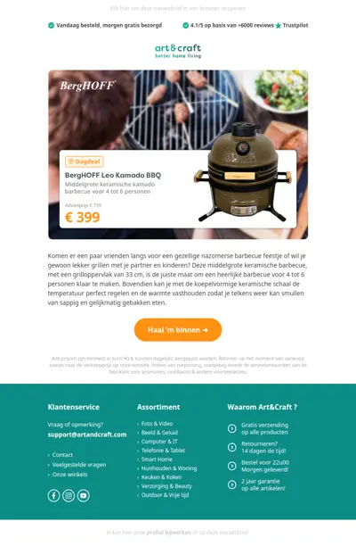 DAGDEAL: BergHOFF LEO Kamado BBQ 🥩