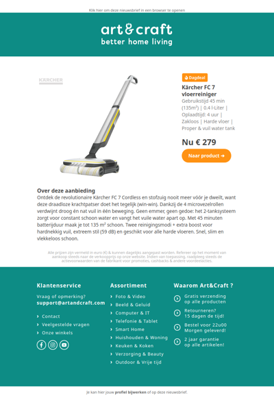 DAGDEAL: Kärcher 2-in-1 vloerreiniger 🔥