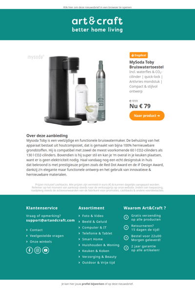 DAGDEAL: MySoda Bruiswatertoestel Toby Black 🔥