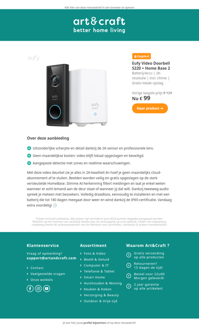 DAGDEAL: Eufy Video Doorbell S220 Battery + Home Base 2 🔥