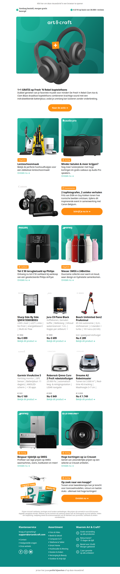 Hoge kortingen, cashback & cadeaus 🔥