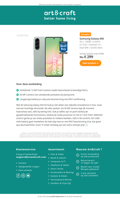 DAGDEAL: Samsung Galaxy A56 5G 128GB 📱🔥