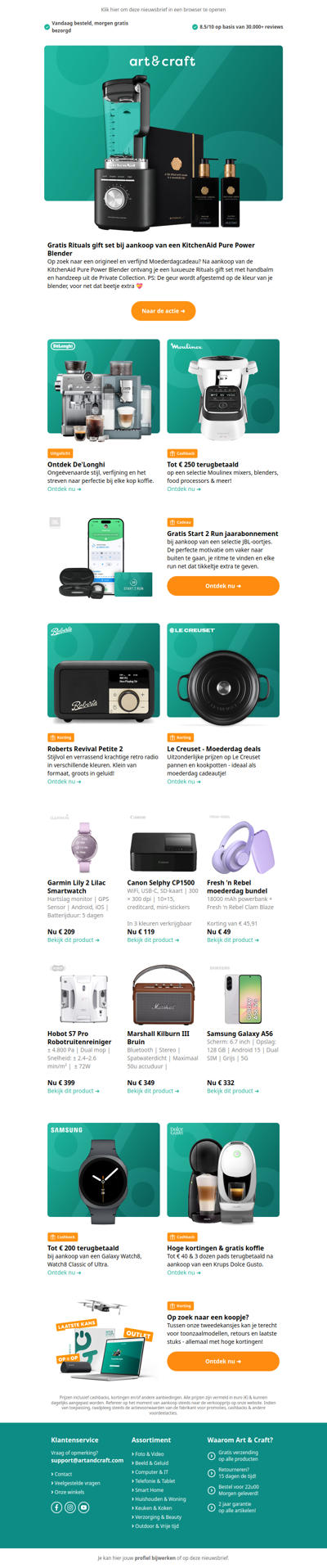 Ontdek al onze Moederdag cadeautips & aanbiedingen!