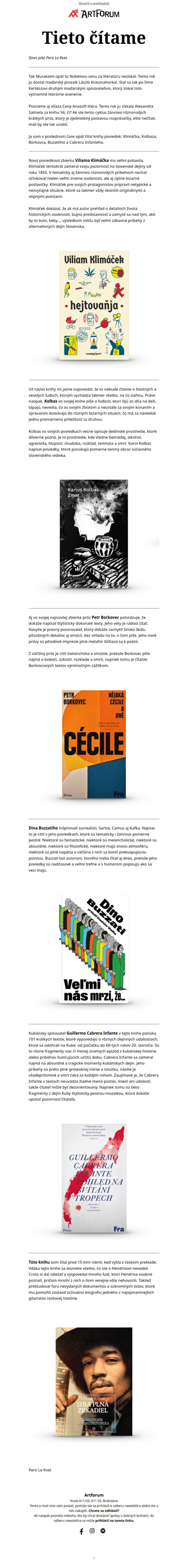 Tieto číta Pero Le Kvet