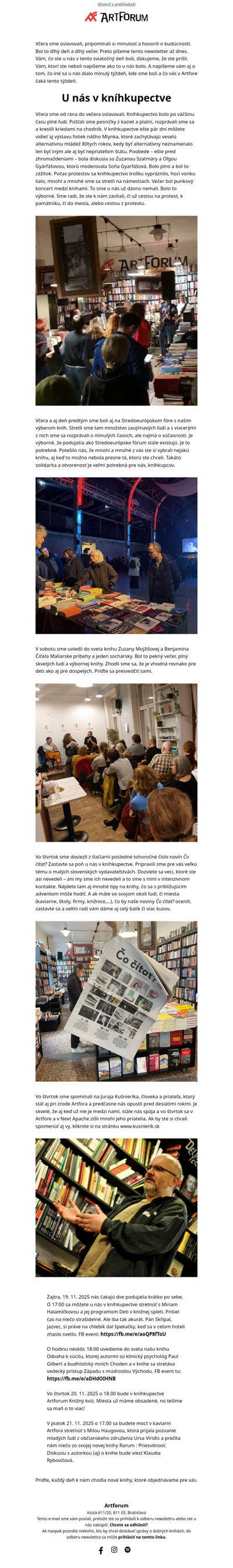 U nás v kníhkupectve