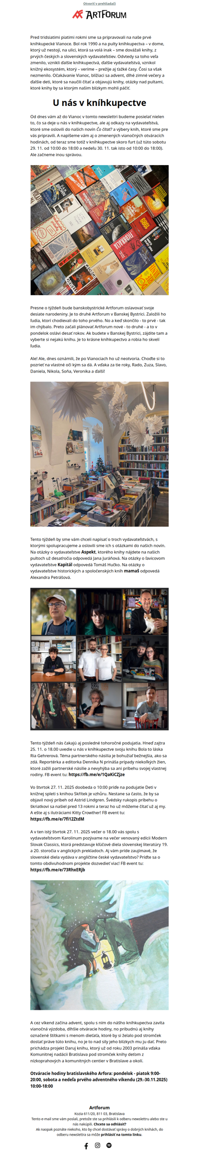 U nás v kníhkupectve