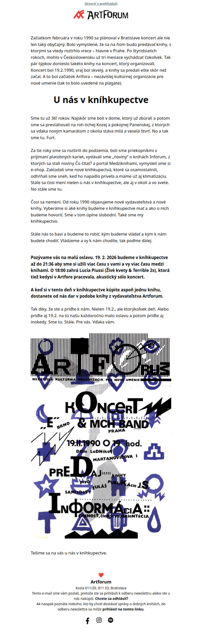 Sme tu už 36! rokov.