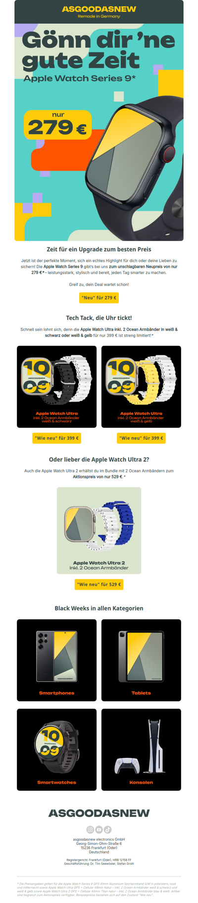 Moment mal, Apple Watch Series 9 für nur 279€? ⌚