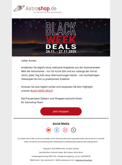 🚨 Black Week Deals - Täglich wechselnde Angebote