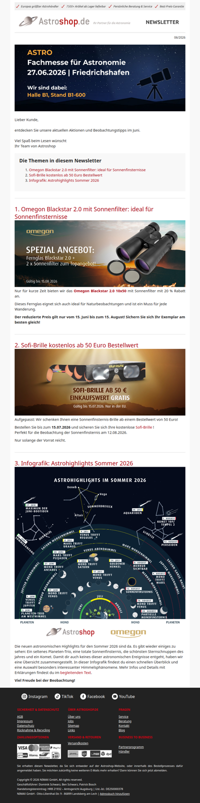 🎁 GRATIS Sonnenfinsternisbrille sichern