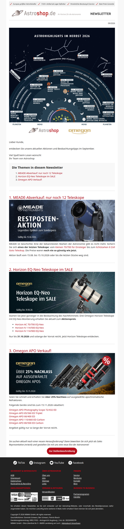 🌟 MEADE-Abverkauf: Legendäre Optiken zum Sonderpreis