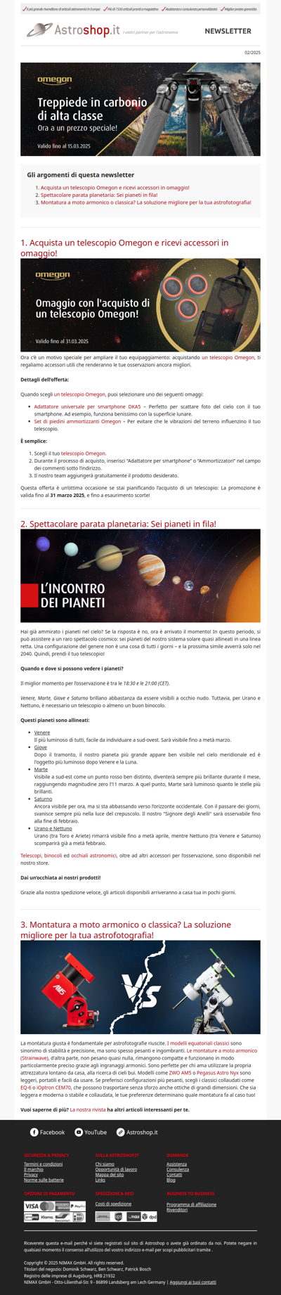 🎀 Solo ora: Ottieni accessori gratuiti | Parata planetaria unica | Montatura armonica vs. montatura classica?