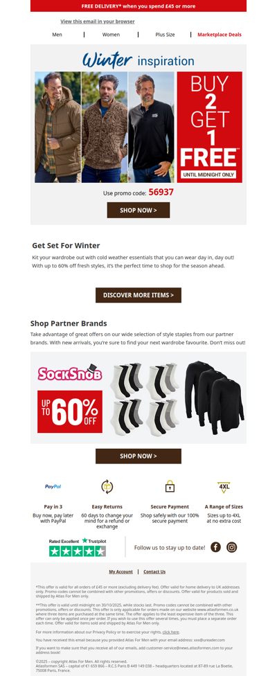 Get set for colder days: your 3rd item is free ❄️