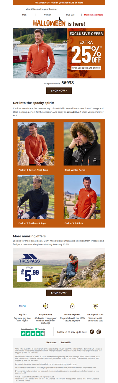 No tricks, just treats 🎃 Extra 25% off