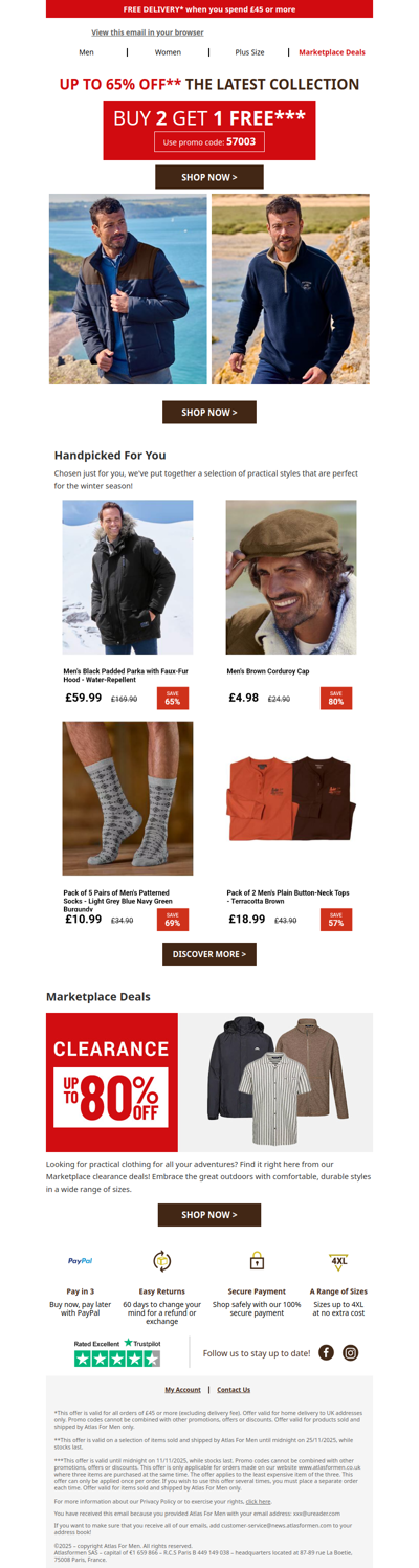 Your third item is free until midnight 🛍️